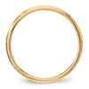 Lightweight Milgrain Half Round Band — 3 mm