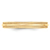 Lightweight Milgrain Half Round Band — 3 mm