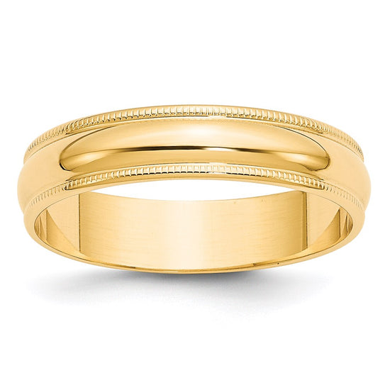 Lightweight Milgrain Half Round Band