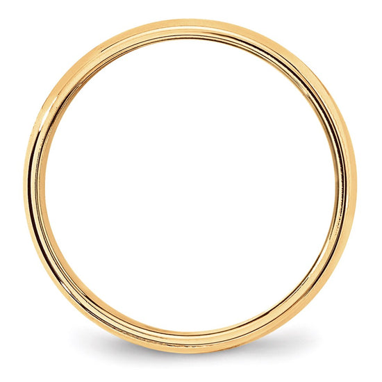 Lightweight Milgrain Half Round Band — 6 mm