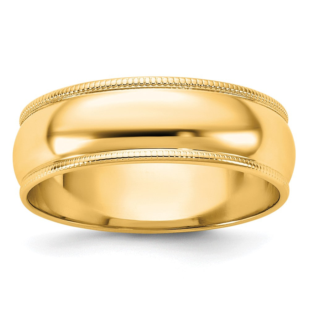 Lightweight Milgrain Half Round Band