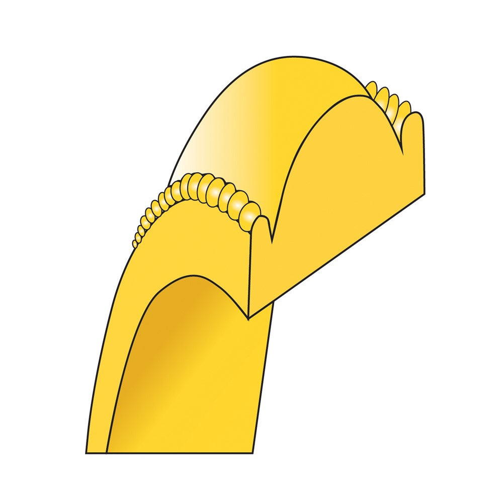 Lightweight Milgrain Half Round Band — 3 mm