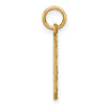 14k Medium Diamond-cut Number 0 Charm
