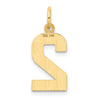 14k Medium Diamond-cut Number 2 Charm