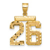 14k Medium Diamond-cut Number 26 Charm