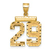 14k Medium Diamond-cut Number 29 Charm