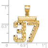 14k Medium Diamond-cut Number 37 Charm