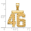 14k Medium Diamond-cut Number 46 Charm