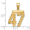 14k Medium Diamond-cut Number 47 Charm