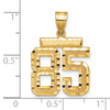 14k Medium Diamond-cut Number 85 Charm