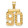 14k Medium Diamond-cut Number 90 Charm