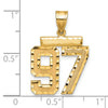 14k Medium Diamond-cut Number 97 Charm