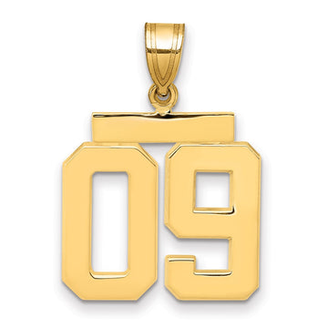 Polished Number Charms — 09