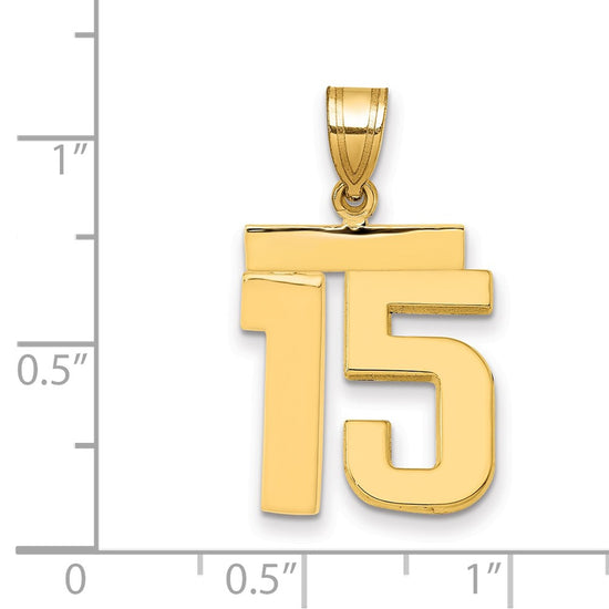 Polished Number Charms — 15