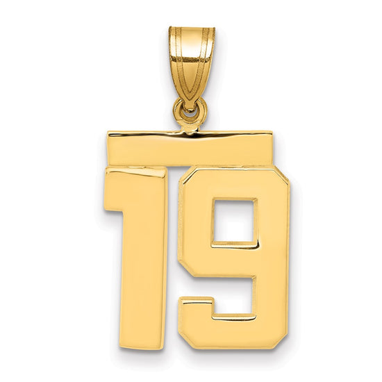 Polished Number Charms — 19