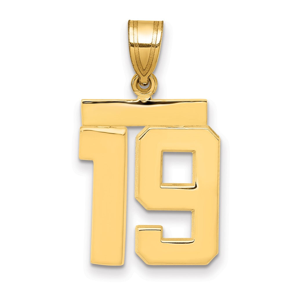 Polished Number Charms — 19