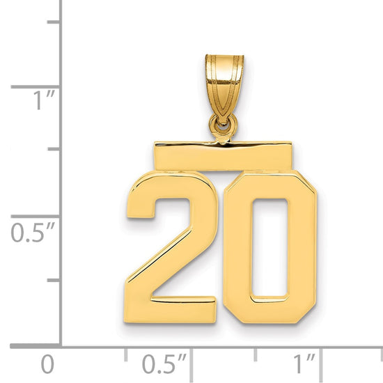 Polished Number Charms — 20