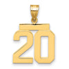 Polished Number Charms — 20