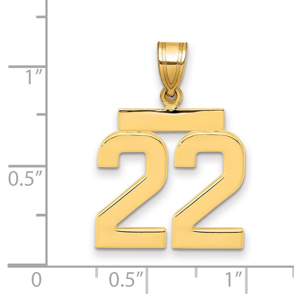Polished Number Charms — 22