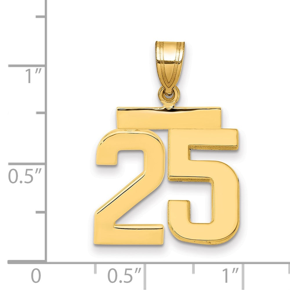 Polished Number Charms — 25