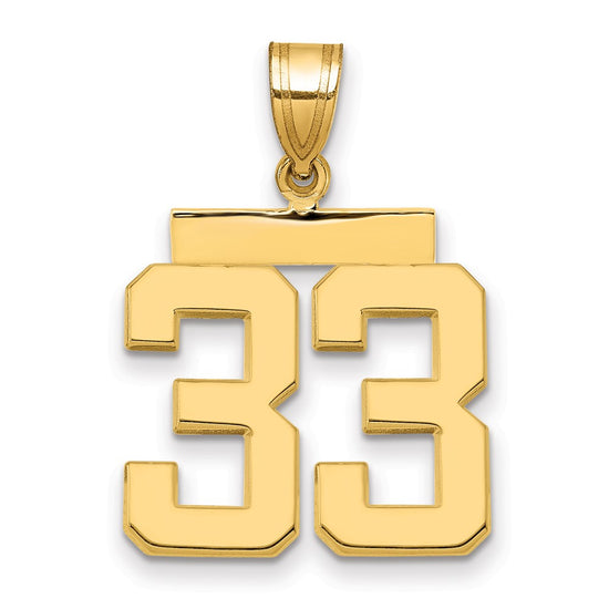 Polished Number Charms — 33