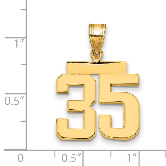Polished Number Charms — 35