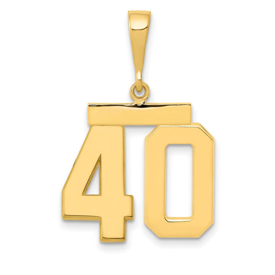 Polished Number Charms — 40