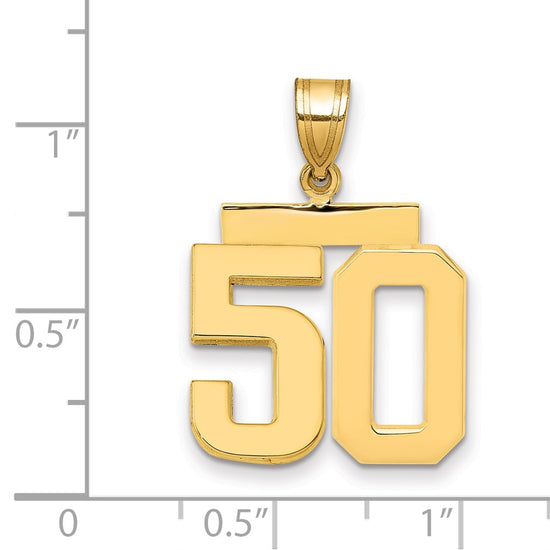 Polished Number Charms — 50