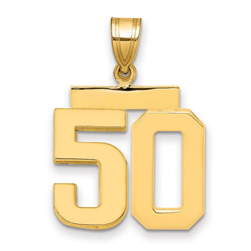 Polished Number Charms — 50