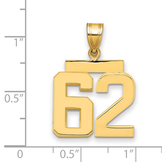 Polished Number Charms — 62