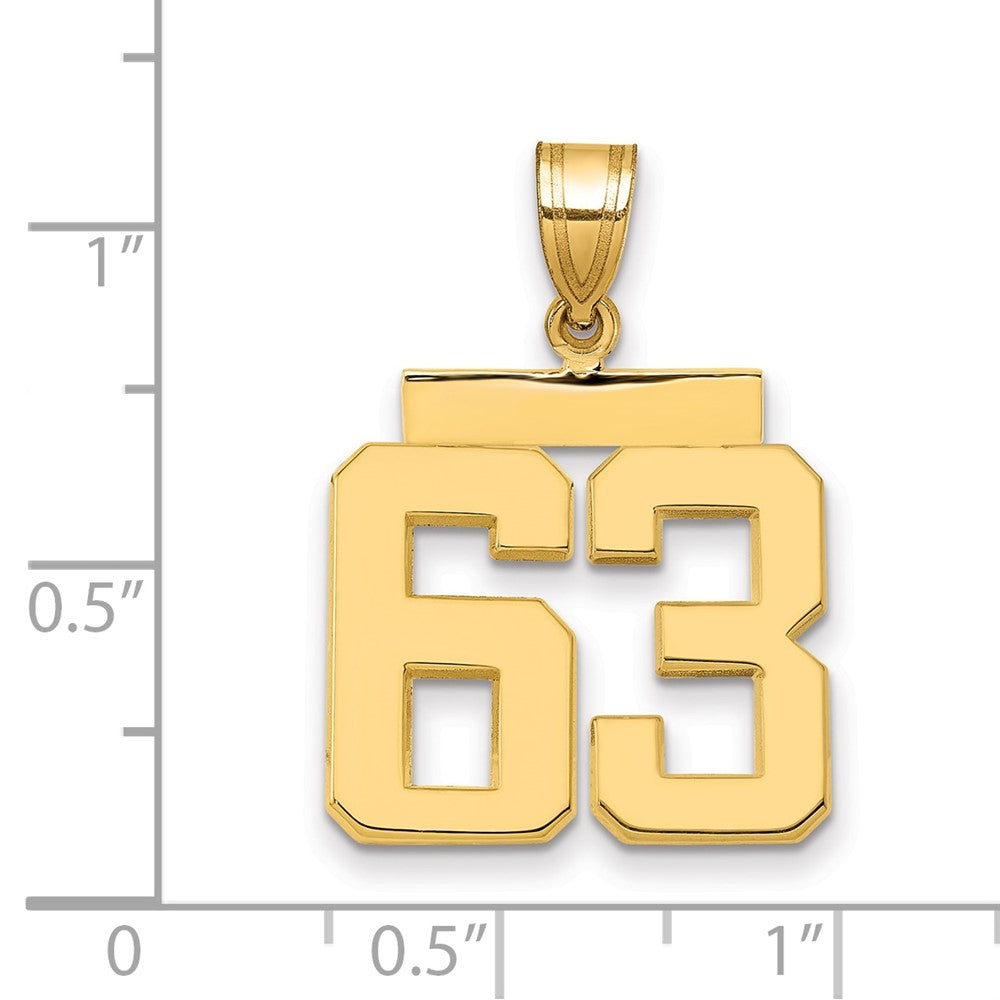 Polished Number Charms — 63