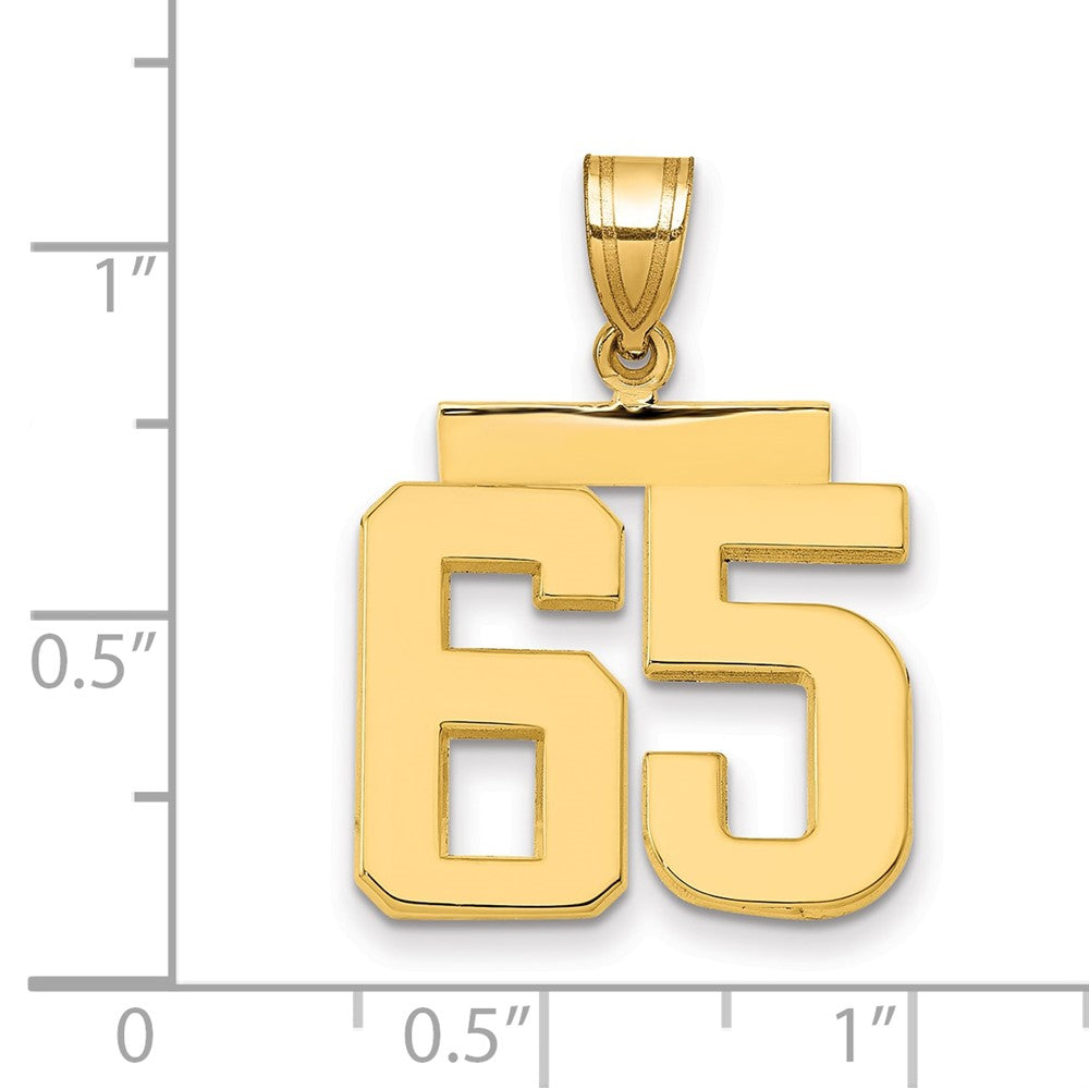 Polished Number Charms — 65