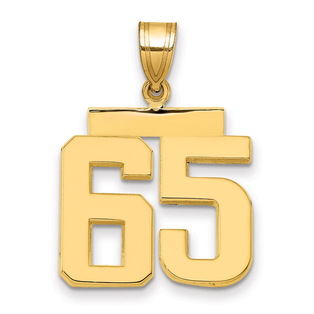 Polished Number Charms — 65