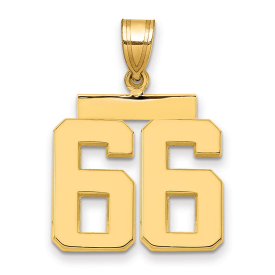 Polished Number Charms — 66
