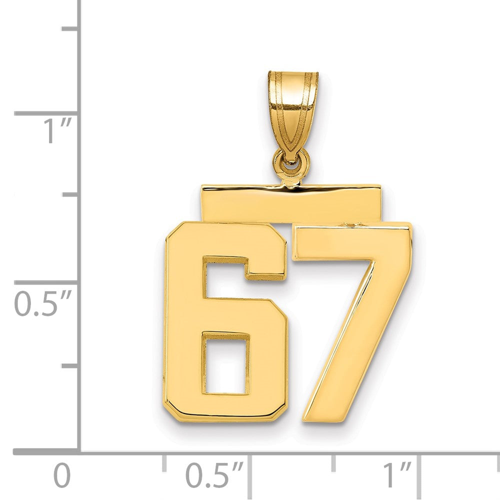 Polished Number Charms — 67