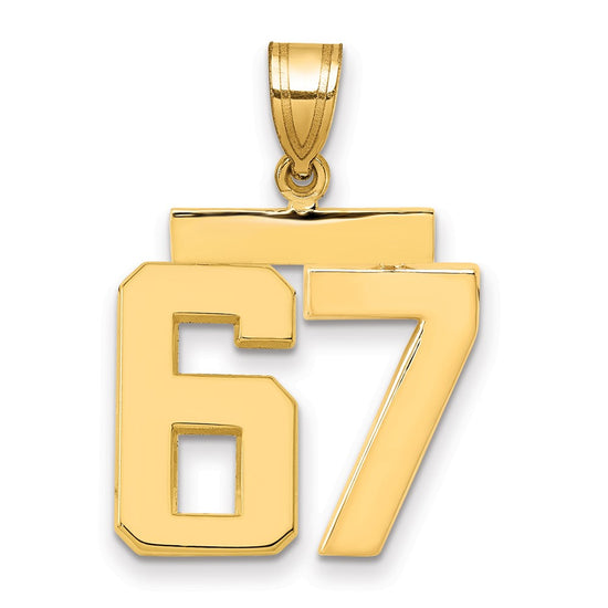 Polished Number Charms — 67