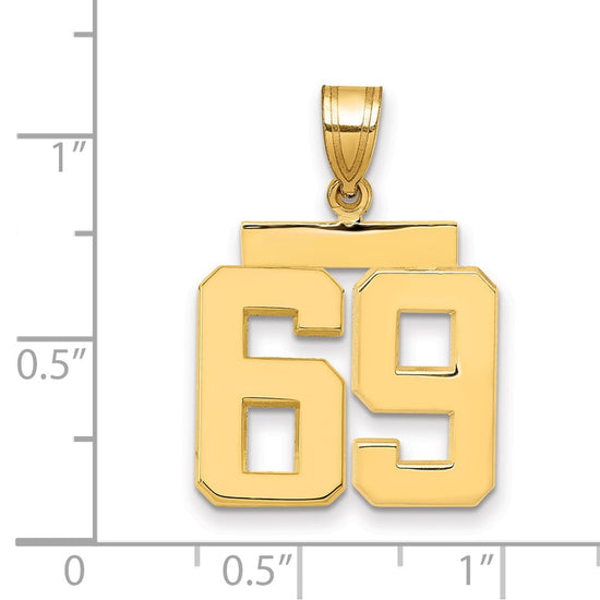 Polished Number Charms — 69