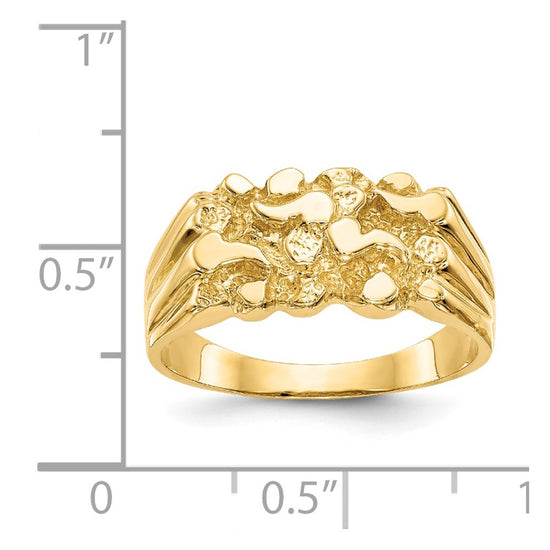 14k Size 7 Nugget Ring