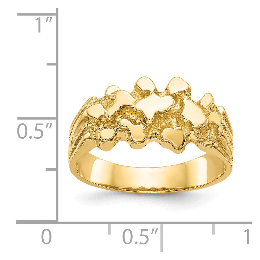 14k Size 8 Nugget Ring