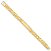 14k Polished Solid 10.0mm Nugget 38x10mm Plate 7 inch ID Bracelet