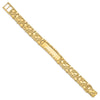 14k Polished Solid 12.0mm Nugget 36x12mm Plate 7 inch ID Bracelet