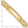 14k Polished Solid 12.0mm Nugget 36x12mm Plate 7 inch ID Bracelet