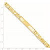 14k Polished Solid 7mm Nugget 37x7mm Plate 8 inch ID Bracelet