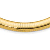14k Polished 10mm Standard Weight 16 inch Domed Omega Necklace