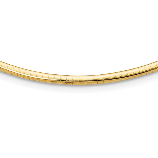 Gold Polished Omega Necklaces