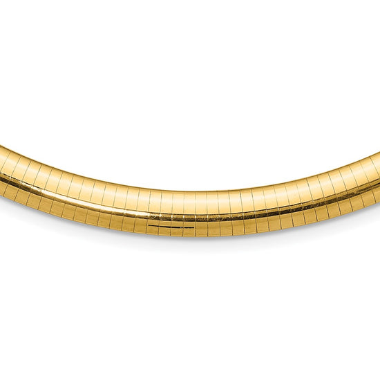 Gold Polished Omega Necklaces