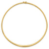 14k Polished 3/6mm Graduated Omega Necklace