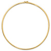 14k Polished 3mm Lightweight 16 inch Domed Omega Necklace