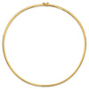 14k Polished 3mm Lightweight 18 inch Domed Omega Necklace