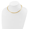 14k Polished 4mm Lightweight 16 inch Domed Omega Necklace